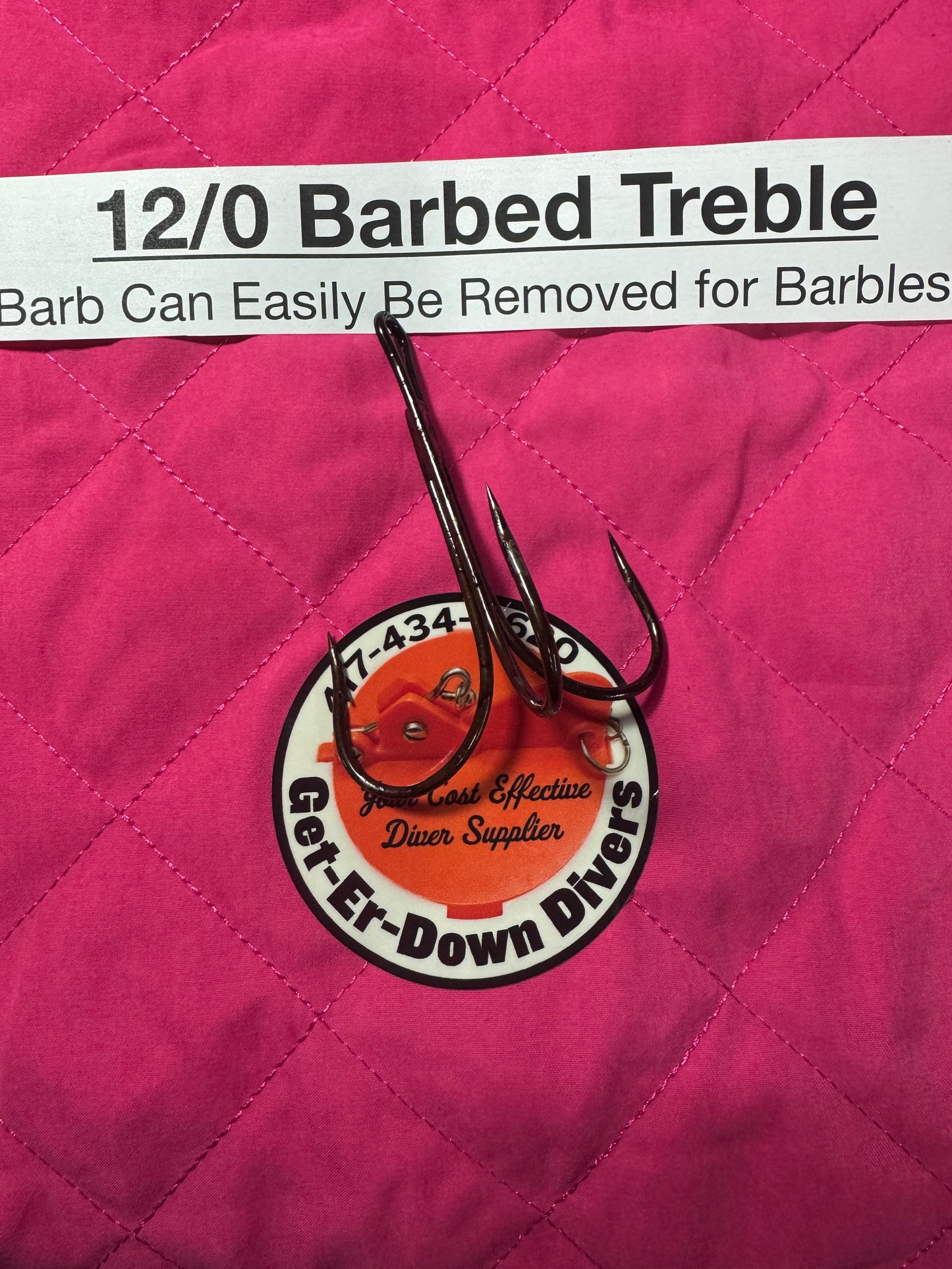 12/0 Barbed Treble Snagging Hooks 10 Packs